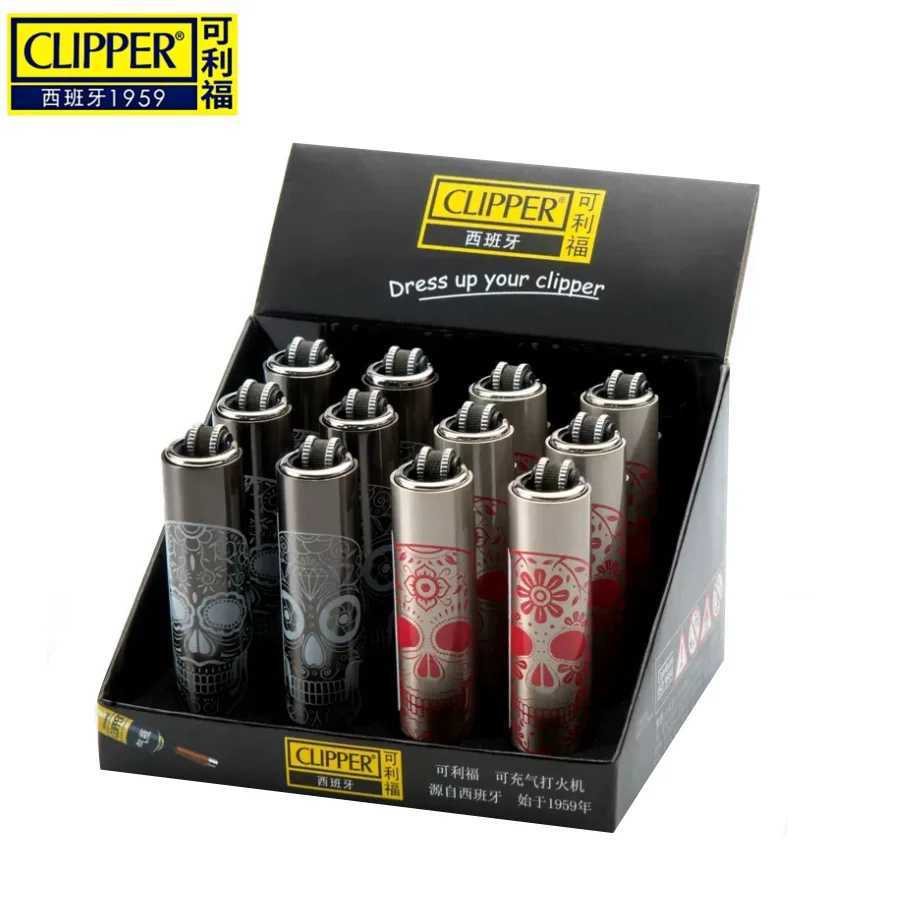 Clipper Lighter Metal Sand Wheel Igniter Butane Torch Lighter Smoking Accessories 12 Whole Gas Lighter MenS Gadget GiftC250307