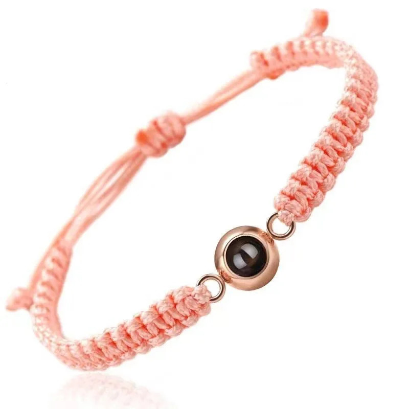 DOREMI Custom Picture Cat Men Women Girls Po Adjustable Woven Chains Projection Picture Bracelet 250303