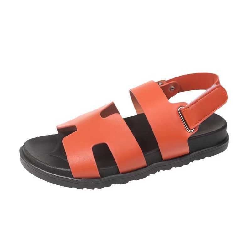 Red soled shoes, slippers, sandals, sports shoes, boots Large Word Velcro Roman Sandal