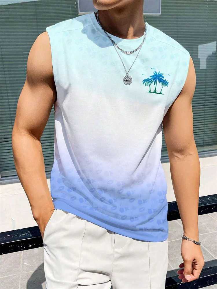Summer Temperament Mens Tank Top Mens Beach Casual Holiday Wear 3D Printed Daily Outdoor Sports Sleeveless Crew Neck Tank TopT250318
