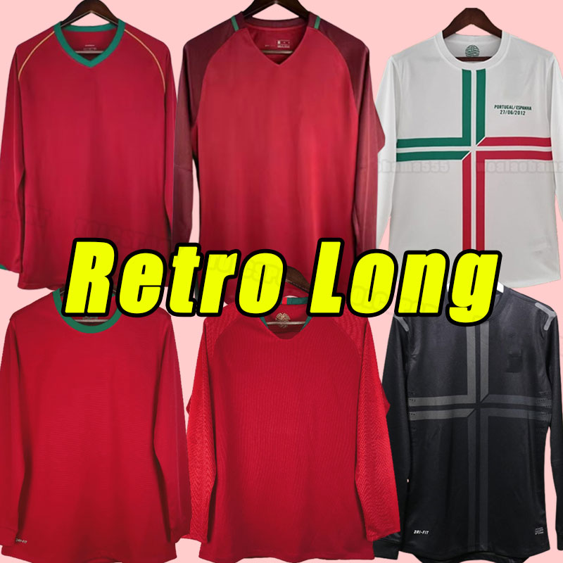 Long sleeve Soccer Jerseys Retro RUI COSTA FIGO RONALDO NANI Football Shirts Camisetas de futbol Portugal Uniforms home long sleeve 2013 2016 16 2006 2012 06 12 2018 18