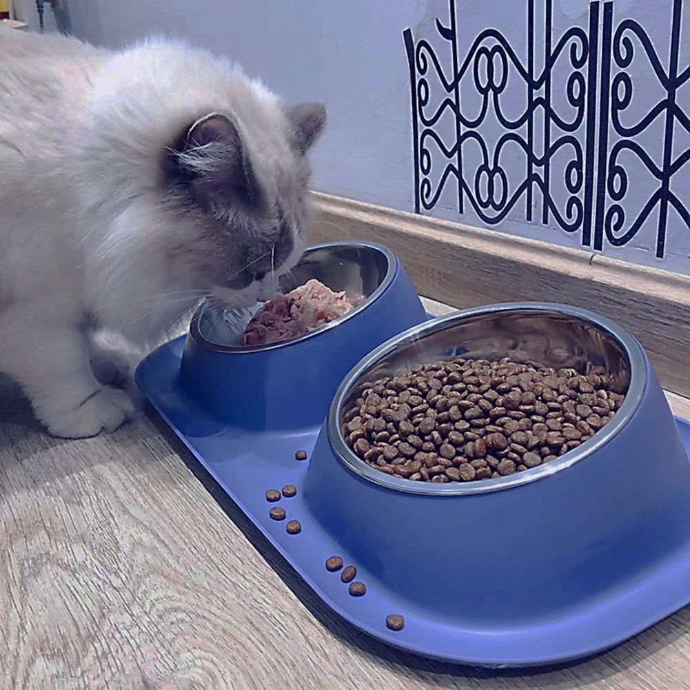 1Set Pet Ceramic Bowl Iron Rack Cat Food Snacks Canned Plate Anti-black Chin Anti-turning Water Does Not Leak Easy To Eat - view 7