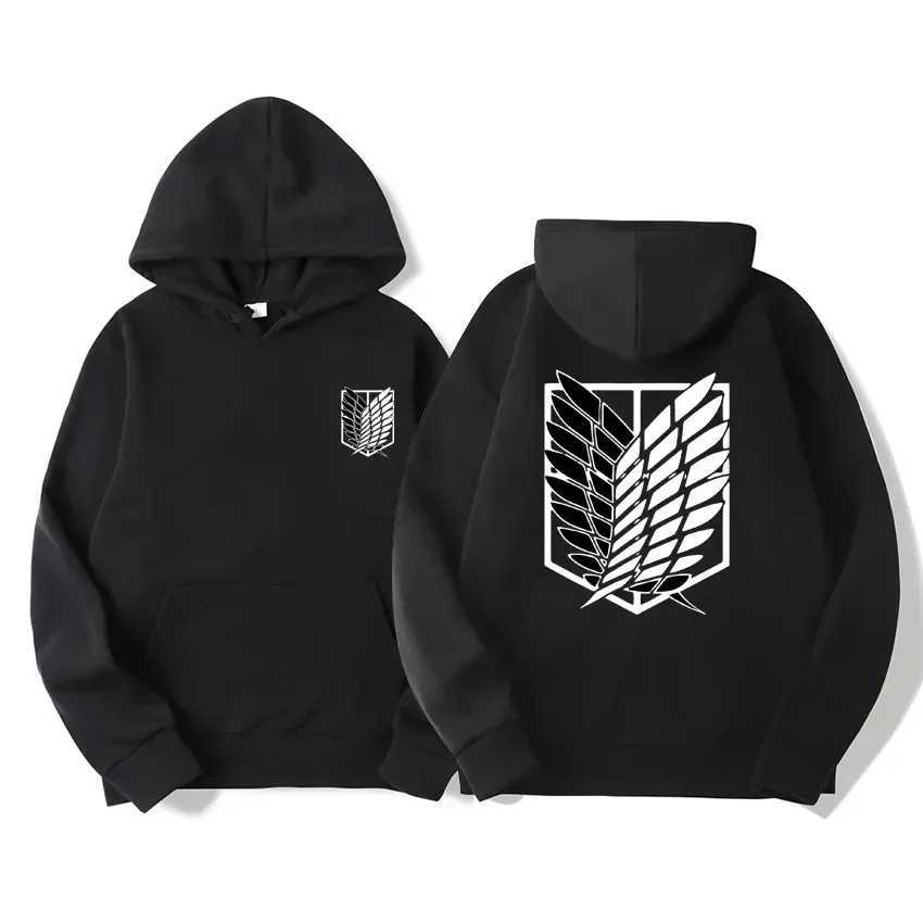 Attack on Titan Mens Hoodie Anime Hoodies Men and Women Streetwear Pullover Harajuku Shingeki No Kyojin Hoodies SweatshirtT250307