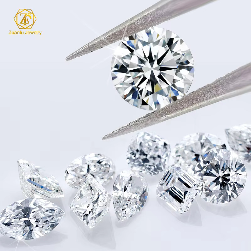 Fine Jewelry 4 Prongs Set CVD in White 14K 18K Gold Women Earrings 1 Carat 6.5mm Lab Grown Diamond Earrings Studs