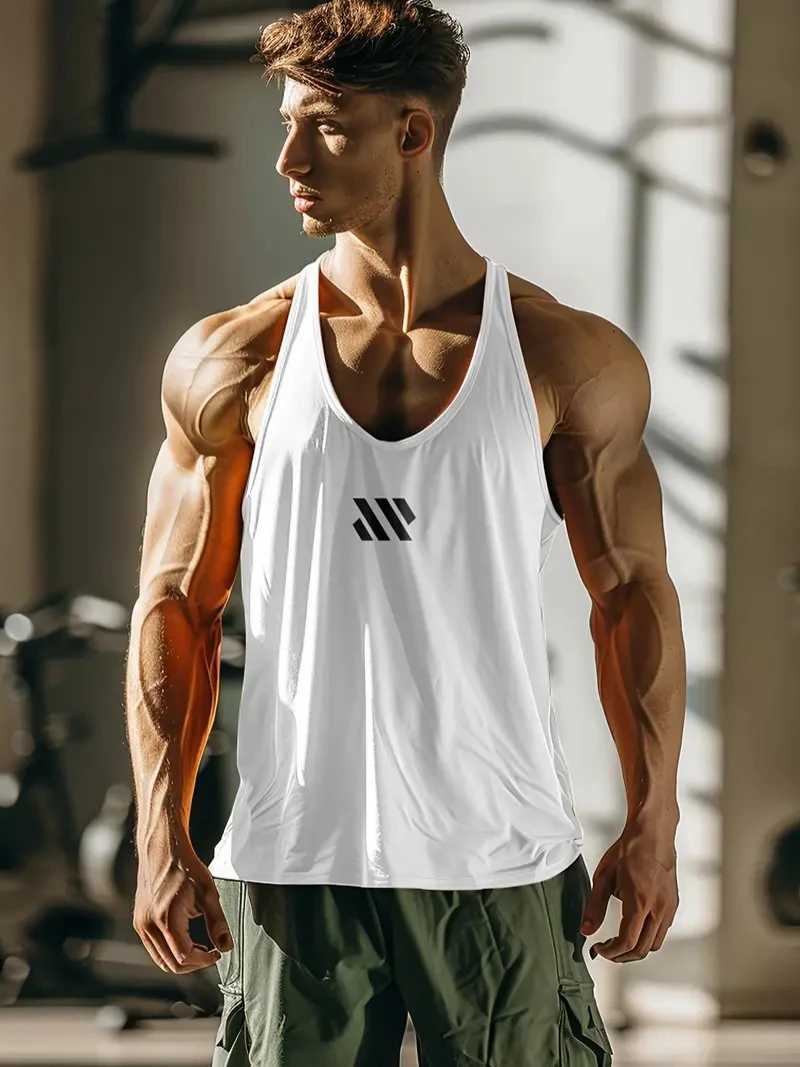 Summer Mens Tank Top Y Neck Back Mens Tank Top Multi Colour Fitness Singlet Sleeveless Fitness Mens Tank Top Casual BodybuildT250318