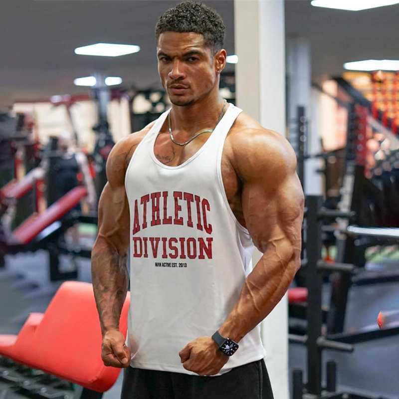 Summer new fashion printed mens vest cotton casual top Jogger Gym workout Fitness sportswear mens wearT250318