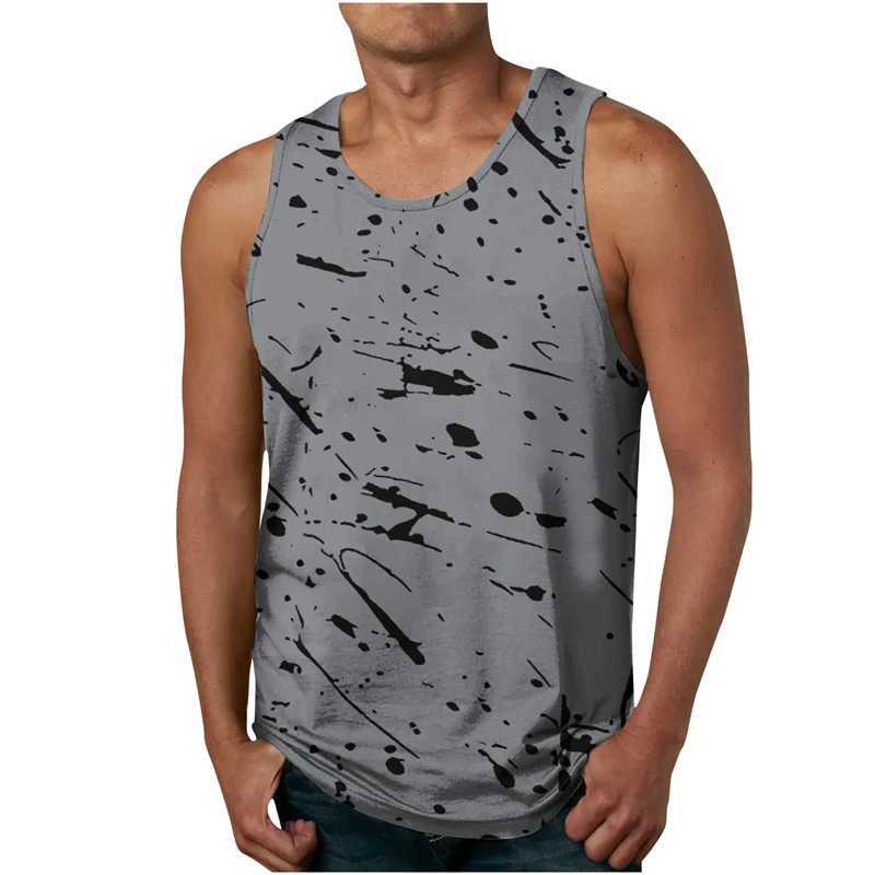 Simple Ink Dot Graphic Tank Tops For Men Fashion Summer Sleeveless 3D Printed Undershirts Tank Casual Oversized Kids Vest TopsT250318