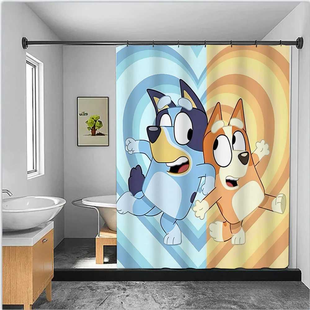 Shower For B-Blueys Curtain Waterproof Polyester Fabric Paint Colorful Bath Curtains Home Bathroom Decor Curtain With HookT250306