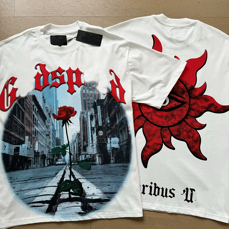 Men's Womens T-Shirts Designer Wash Black Tops Short-sleeved Tee Fashion Skull Pattern Letter Print Men Women T-shirt