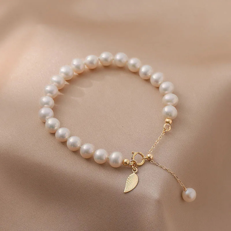 SUYU Freshwater Pearl Bracelet Summer Womens Light Versatile And Unique Bracelet Accessories 250303