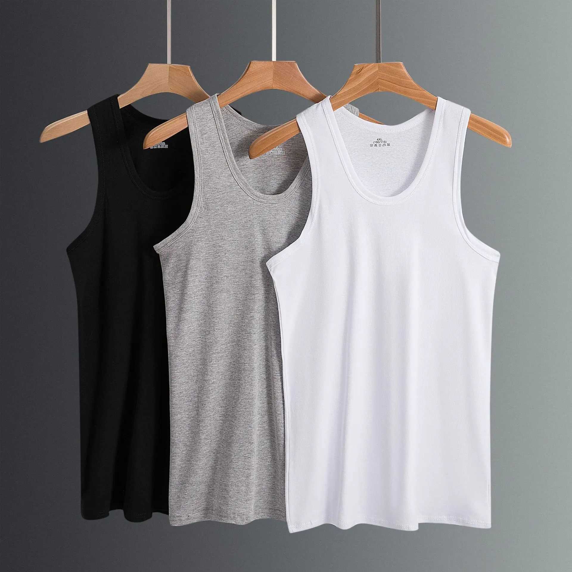 3Pcs Men Muscle Vests Cotton Mens Underwear Sleeveless Tank Top Solid Muscle Vest Undershirts Gymclothing Bodybuilding Tank TopsT250318