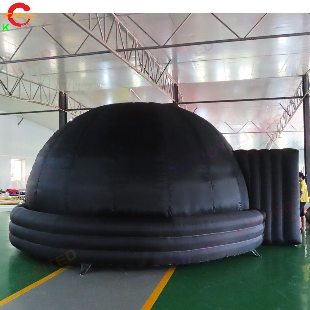 10mLx10mWx6mH (33x33x20ft) with blower Customized Black Inflatable Dome Planetarium Tent in Exhibition Hall and Gym for Sale