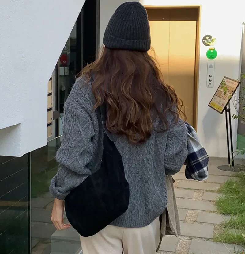 Matte Leather Dumpg New Korean Classic Versatile Shoulder With Large Capacity Pleated Diagonal Cross Bag For Women