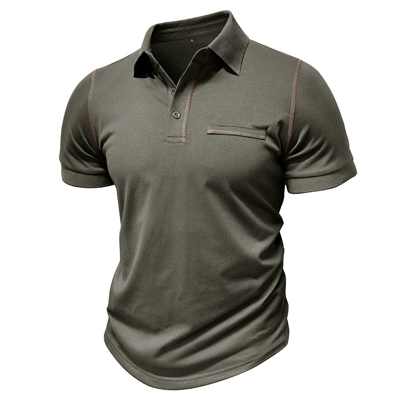 White Tees Summer Men's Short Sleeved Polo Shirt Designer Polos Shirts L Tops Man Fashion Panelled T-Shirts Mature Male Solid Color Cotton Blend 