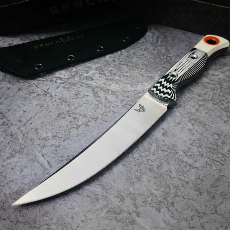 BM Knives 15500-1K Bench S45VN blade G10 Hand Fish Knife Outdoor Cam Baecue DYI Knife PortableXJ250307