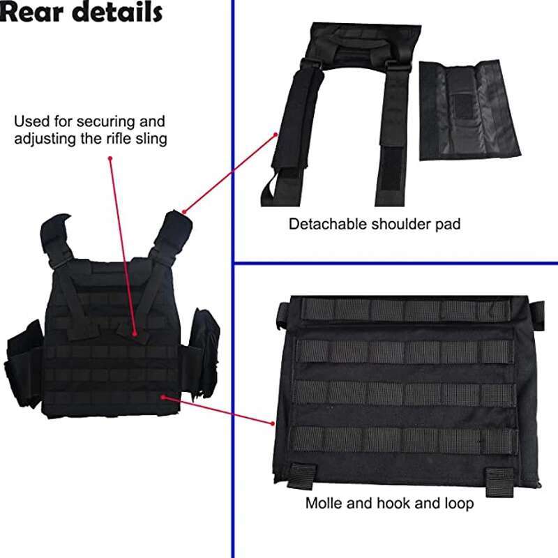 LQARMY 1000D Nylon Plate Carrier Tactical Outdoor Hunting Protective Adjustable MODULAR Vest For Airsoft Combat Accessories Heavy Duty Hiking Backpack