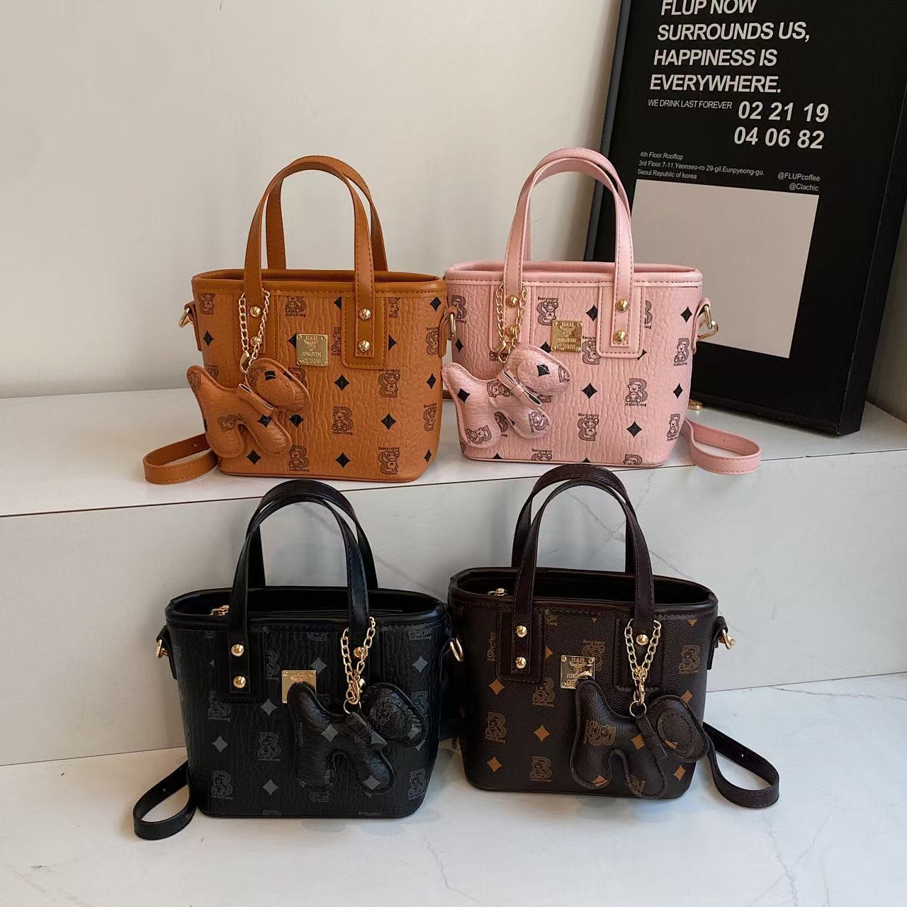 Designer's 2024 autumn/winter new women's suede frosted tote shopping single shoulder hand-held large capacity bag