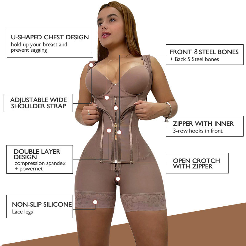 Colombian Girdles Shapers for Abdomen Control Reducing Body Shaper High Comprssion Fajas Colombianas 7086
