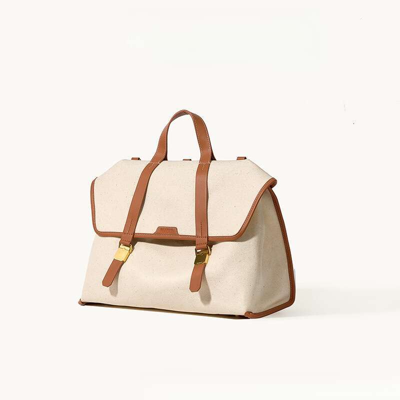Travel Briefcase, Vintage Vegetable Tanned Leather Crossbody Backpack