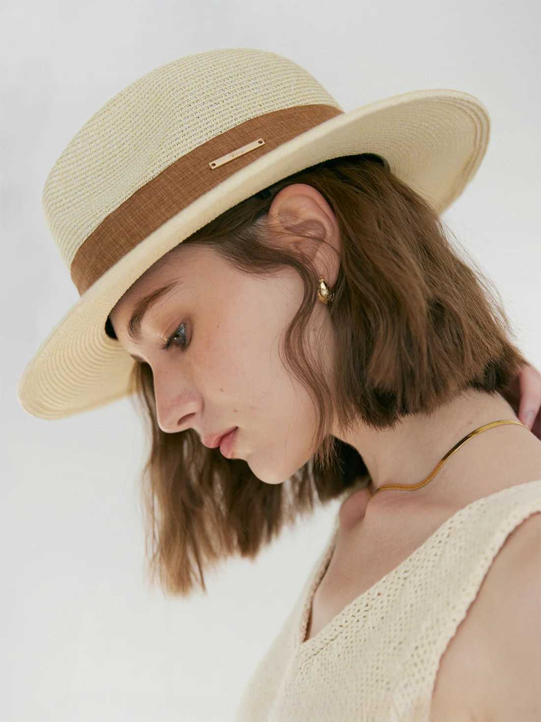 USPOP Classic Panama Straw Hat Unisex Jazz Hat Summer All-match Anti-ultraviolet Sun Hat W250307
