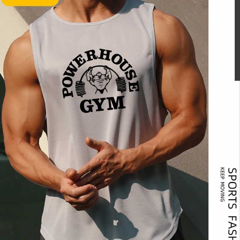 Outdoor Fitness Sports Mens Vest Casual Comfortable Sleeveless Tees Fashion Breathable Gym T-shirt Man Street Hip Hop Tank TopT250318