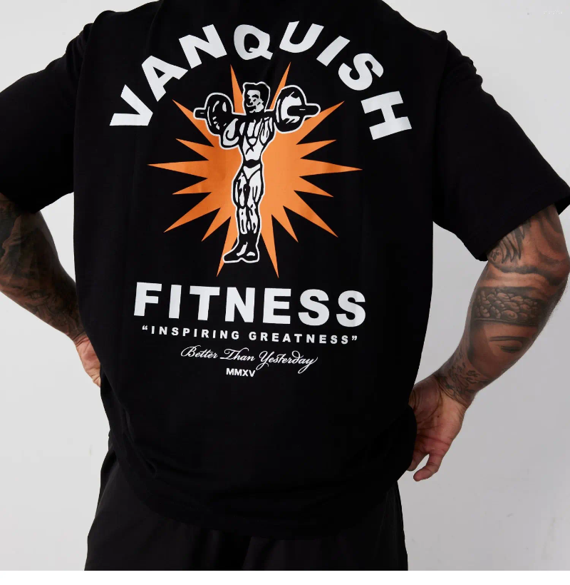 Mens T Shirts Bodybuilding Simple Printed Summer Short Sleeve T-shirt Cotton Casual Oversize Sports Running Tshirts Tops