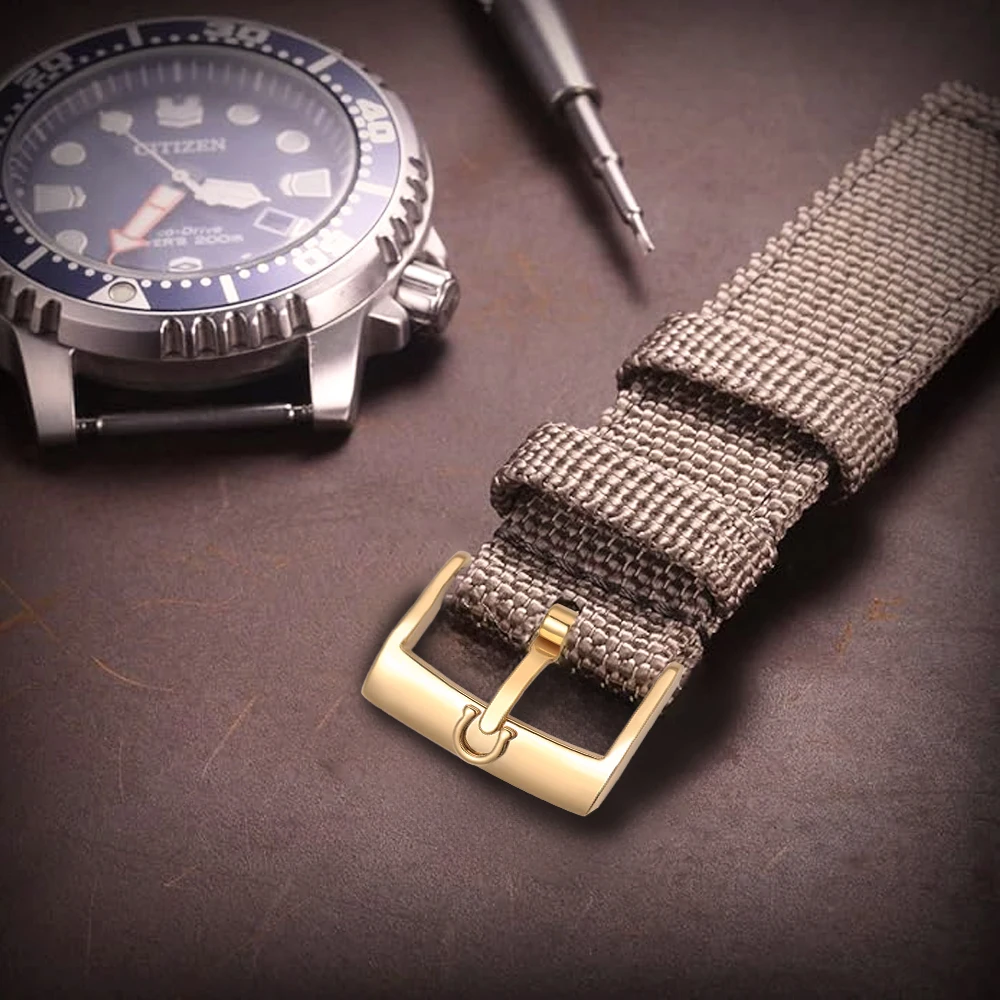 20mm Stainless Steel Watch Buckle Watch Clasp Accessories Replacement Buckle for Leather Watch Strap With Tool