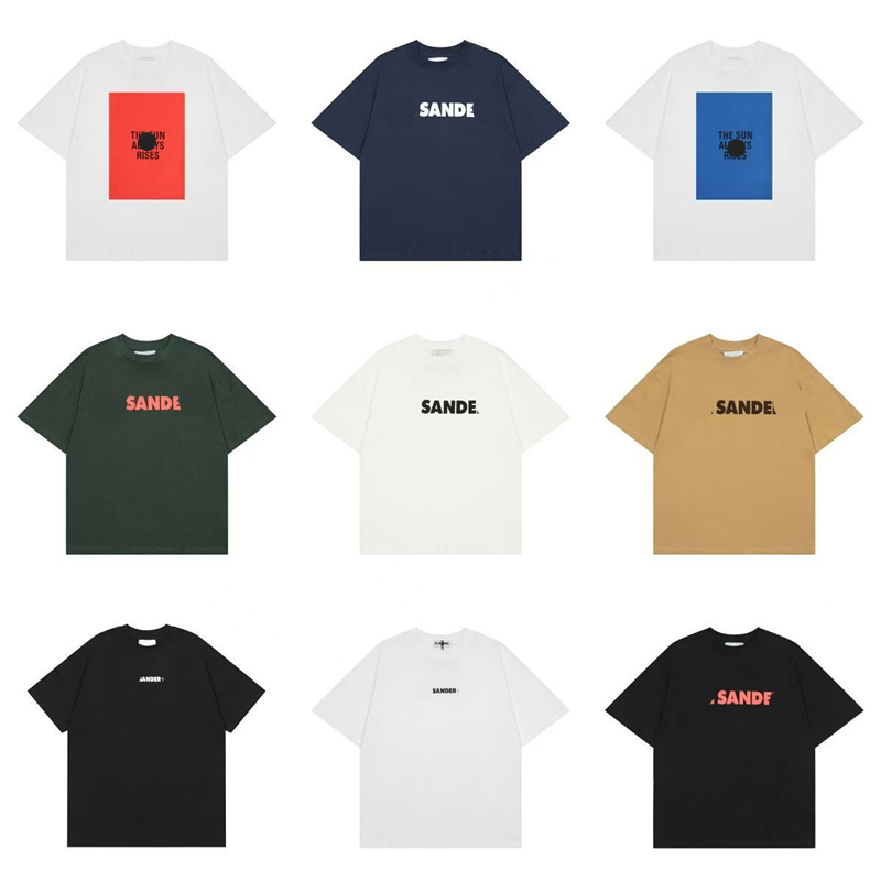 Jill Sander Designer Tshirts High Quality Fashion Classic Haikyuu Mens t Shirt Casual Women Letter Printing Couples Simple Style Loose Short Sleeve