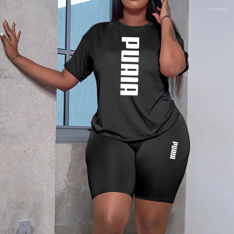 Women's Tracksuits Women Casual Sports Outfits Summer Home Outdoor Comfortable Cool Shorts Tracksuit 2pcs Set Urban Fashion Short Sleeve