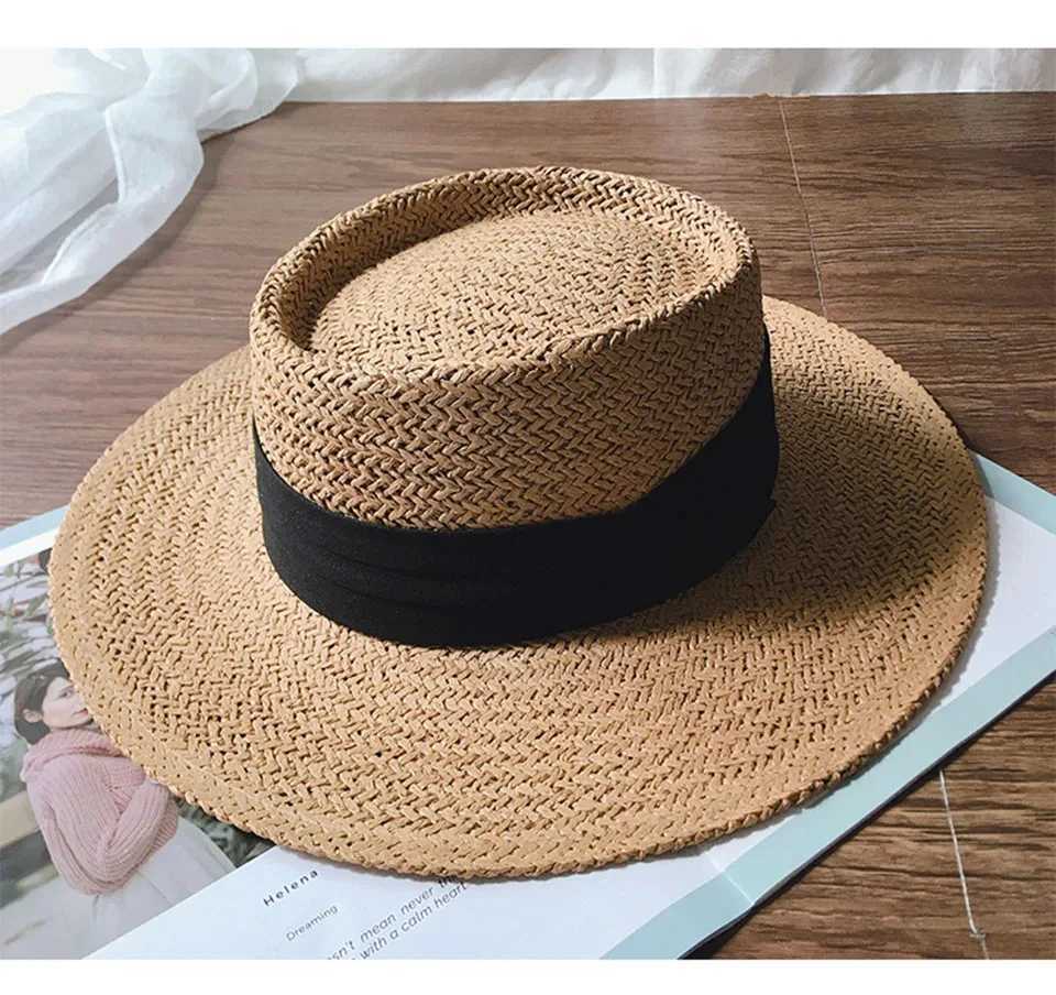 Straw Hat Large Wide Brim for Women Summe Travel Holiday Beach UV Sun Protection Panama Cap Fashion Femme Foldable Visors Hat W250307
