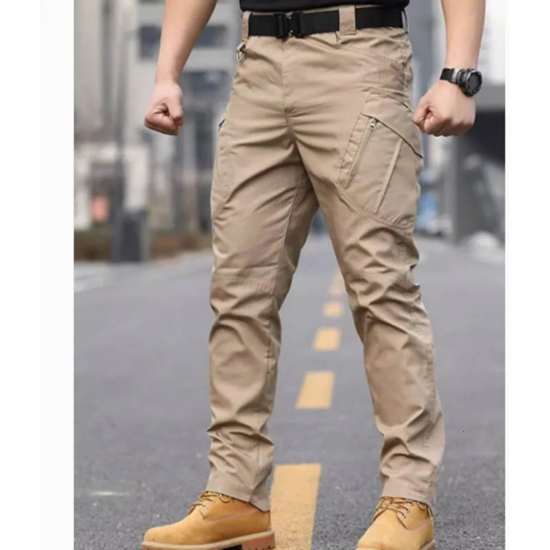 Lightweight tactical pants reinforced edition mens outdoor casual elastic work pants summer straight leg pants 250305Z