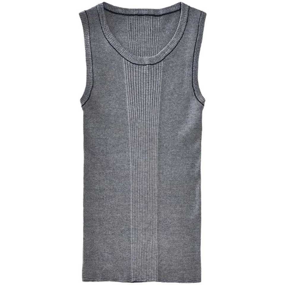 Mens Summer Ribbed Knit I-Shaped Vest Sports Bottoming Slim Tank Top Streetwear Fitness Gym Clothes Quick-drying Singlet ElasticT250318