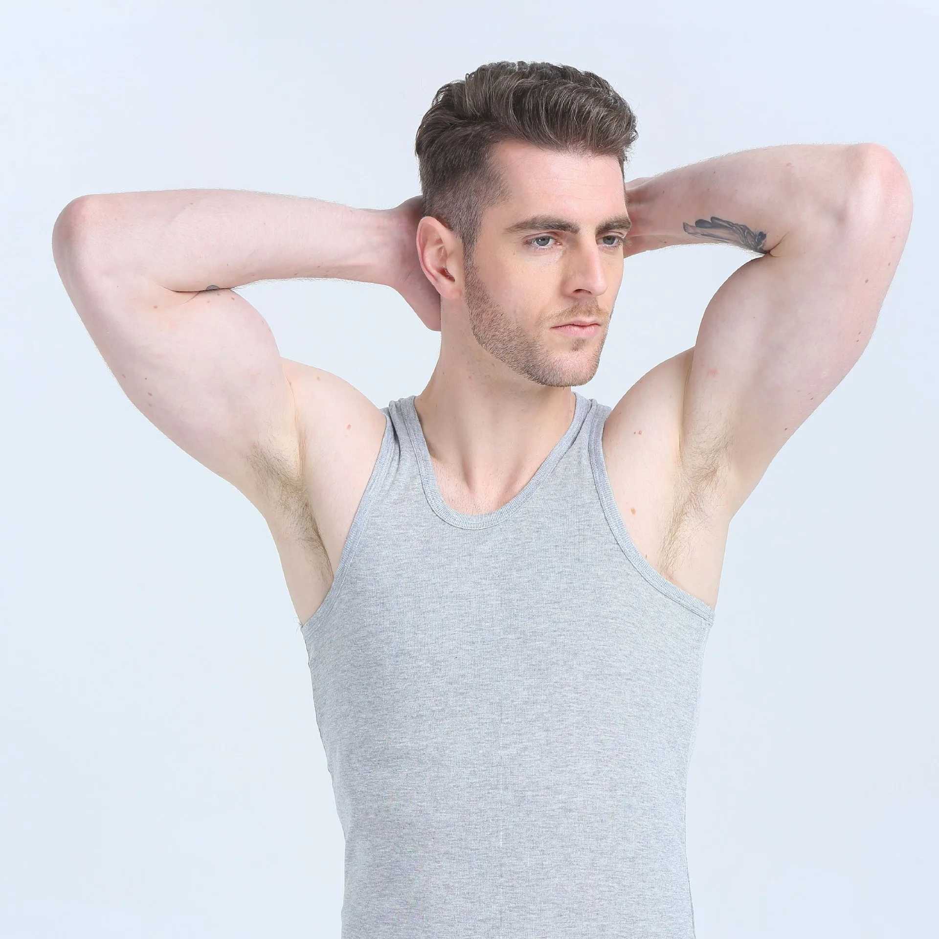 Summer Mens 100% Cotton Vest Sexy Underwear Sleeveless Tank Top Undershirts Breathable Gym Clothing Bodybuilding Tops T-shirtsT250318