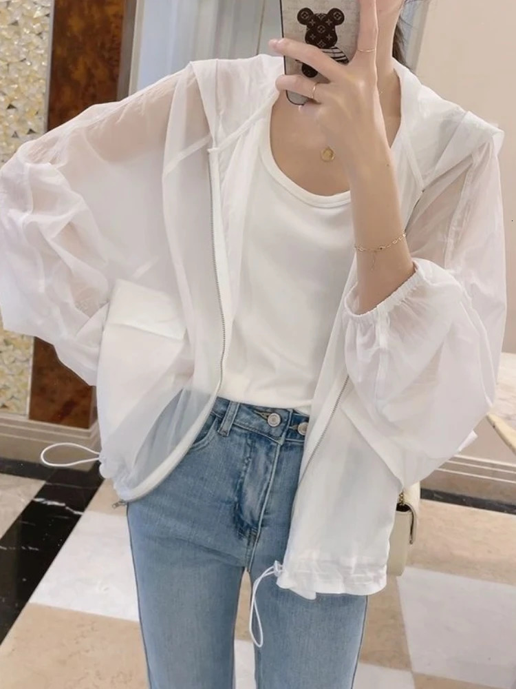 Womens Batwing Sleeves Soft Summer Fashion Full Match Simple Solid Elegant Creative Sunscreen Retro 250306