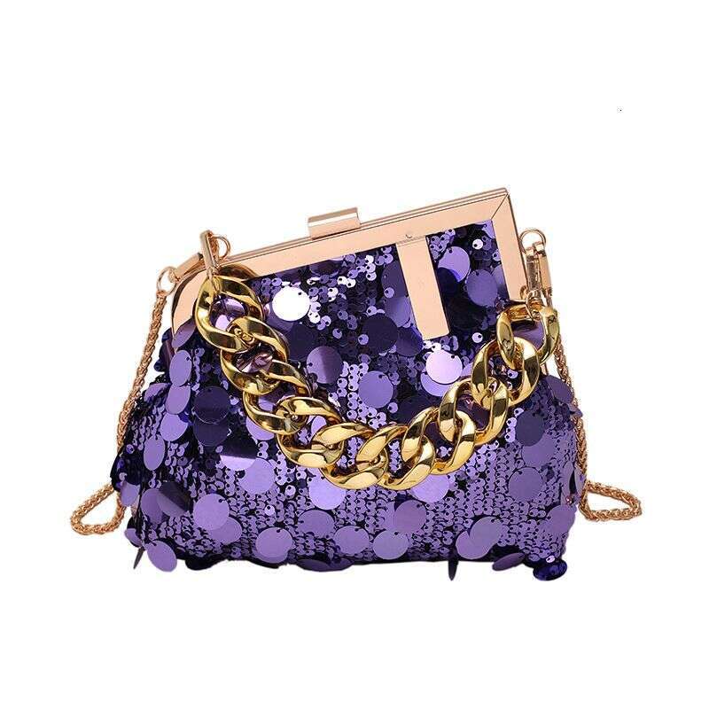 Women's Bags Small For Women New Versatile Crossbody Sequin Chain Fashion Clip Hand Evening Bag Handbag
