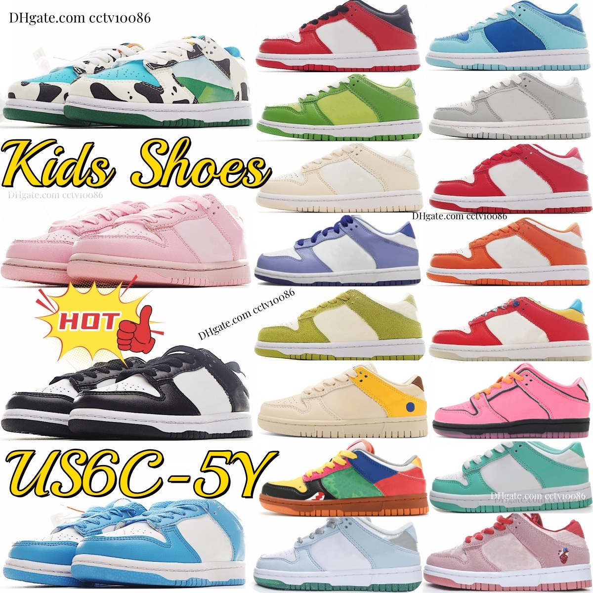 Kids Shoes Low Boys Girls Sneakers Baby Pink Toddler Skateboards Trainers Black White kid Grey shoe children argon Milk Red Green Orange Sneaker size 22-37