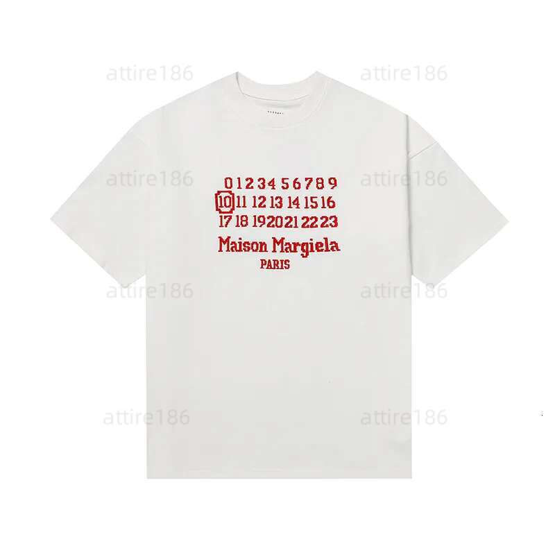 2025 AAA designer t margela shirt maisonmargiela mm6 tshirt digital pattern round neck brand short sleeved margela gats shirt pure cotton short sleeves e8f