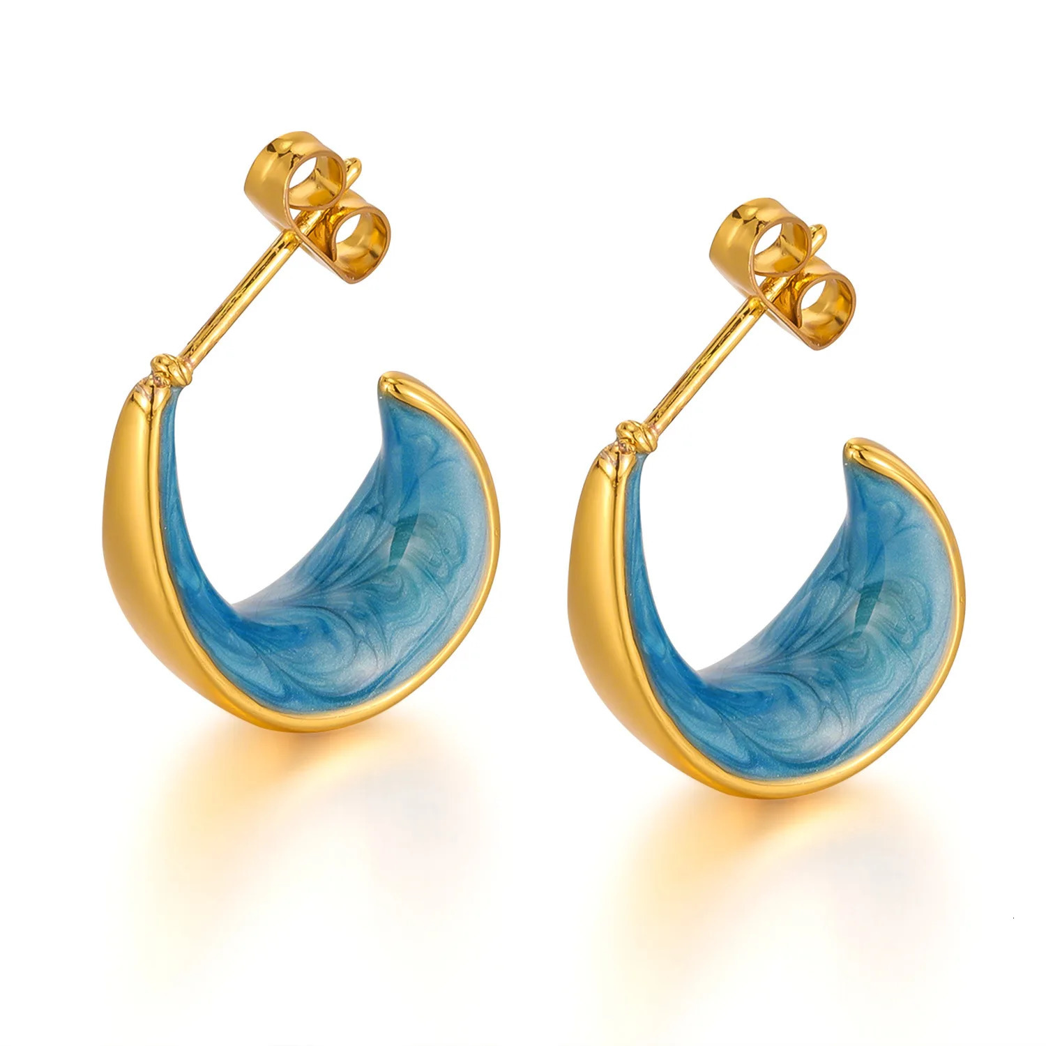 Stainless Steel Fashionable High-end Exquisite Drip Oil Earrings for Women 250303