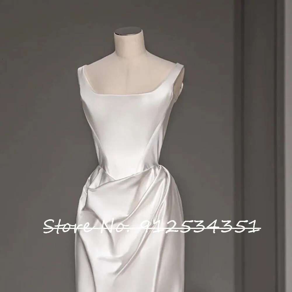 Elegant Satin Wedding Dresses, Off Shoulder, The Hochiteit, Zipper Back, Vintage, New Arrival