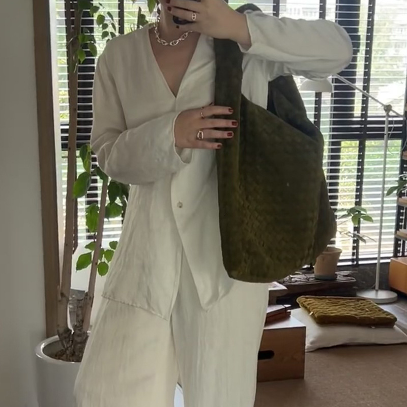 Instagram Iuencer's Casual Versatile Lazy Style Woven One Shoulder Underarm Bag, 2024 Autumn And Winter New Women's Bag