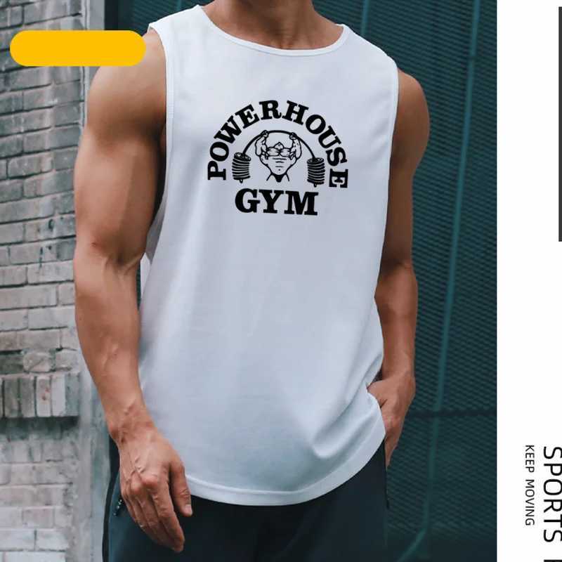 Outdoor Fitness Sports Mens Vest Casual Comfortable Sleeveless Tees Fashion Breathable Gym T-shirt Man Street Hip Hop Tank TopT250318