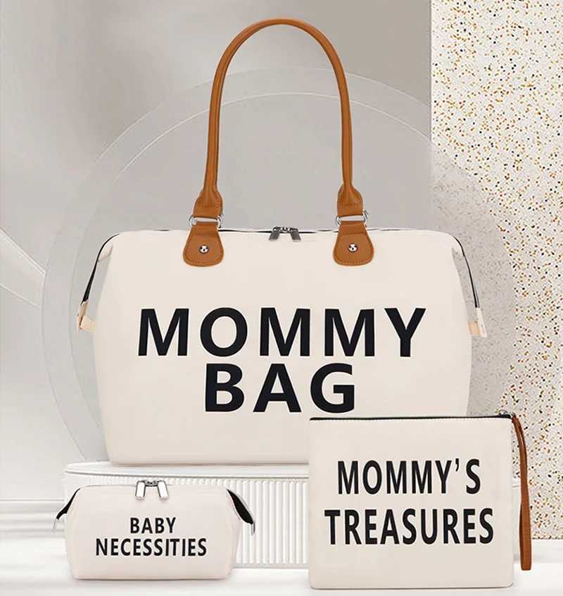 3pcs Baby Diaper Bag Set Maternity Shoulder Bag Handbag Nappy Storage Organizer Large Capacity Mom Hand Totes Mummy Stroller Bag W250307