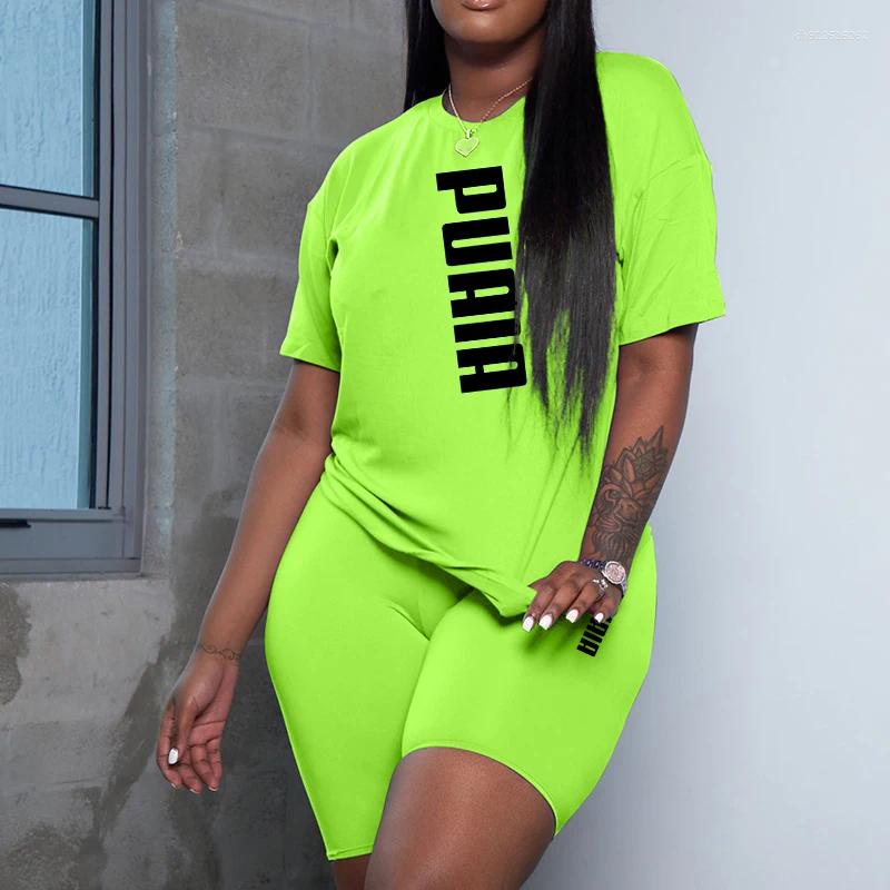 Women's Tracksuits Women Casual Sports Outfits Summer Home Outdoor Comfortable Cool Shorts Tracksuit 2pcs Set Urban Fashion Short Sleeve
