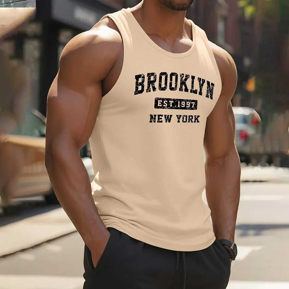 Funny 3D Letter Print Mens Tank Top Fashion Quick Dry Breathable Loose Sleeveless Shirt Summer Run Fitness Vest Gym T-shirt ManT250318