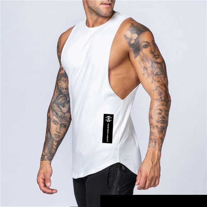 Mens New Summer Loose Shoulder Tank Top 3D Digital Printed Fitness Sleeveless Tank TopT250318