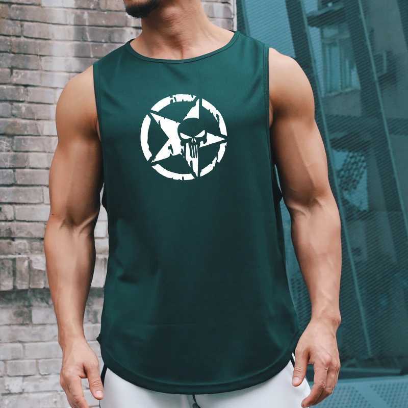 Mens Tops Tank Top Gym Clothing Tanks Camis Basketball Mesh T-shirts Singlets Bodybuilding T-shirt Fitness Wear Man TeesT250318