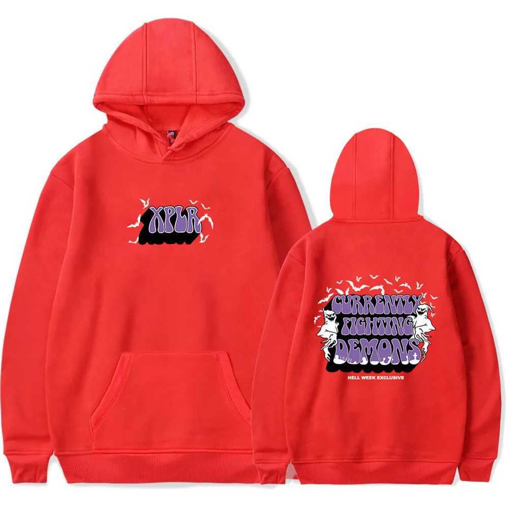 XPLR Sam and Colby Hell Week Fighting Demons HW Halloween Merch Hoodies Unisex Hooded Sweatshirt Casual ClothingT250307