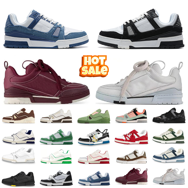 Skate Shoes Designer shoes Sneaker white black blue abloh green denim pink red mens Lace Up Platform Runner Shoe trainers Sneakers 36-45