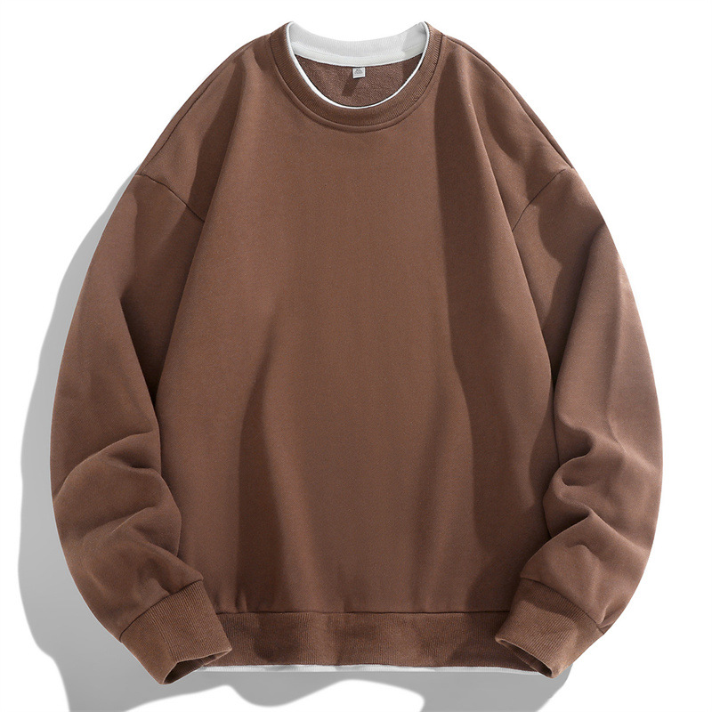 DA03063 Men's Spring and Autumn 2025 New Simple Round Neck Sweater