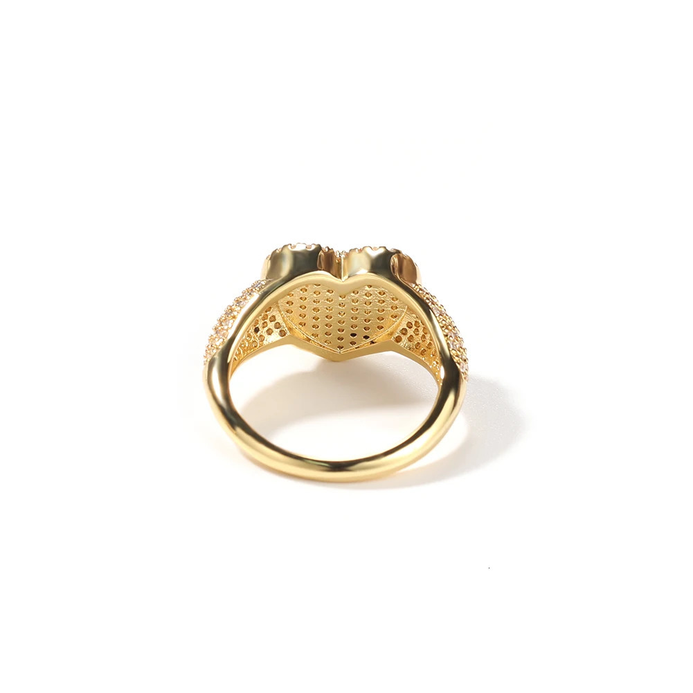 UWIN Concave ring Micro spread out pearl cubic zirconia ring exquisite gift for men women Punk fashion Hip Hop jewelry 250318